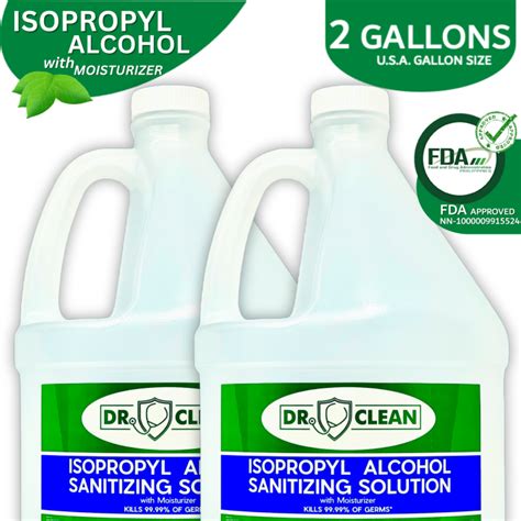 Dr Clean Isopropyl Alcohol With Moisturizer Dr Clean Gallons X