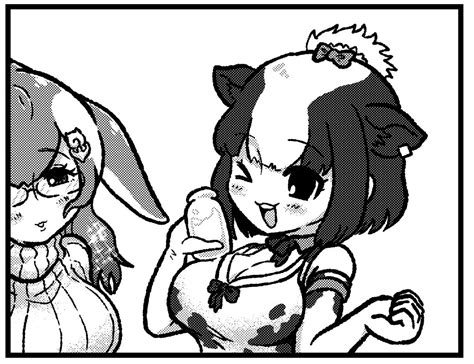 Holstein Friesian Cattle And Blue Whale Kemono Friends Drawn By