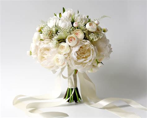 White Rose Bridal Bouquet Wedding Bridal Bouquet Classic - Etsy