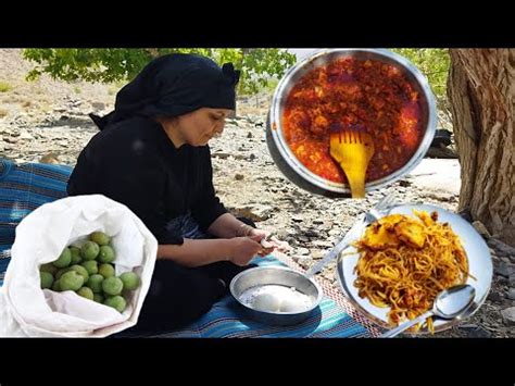 Nomadic Lifestyle In Iran Cooking Iranian Pasta In A Nature Rural