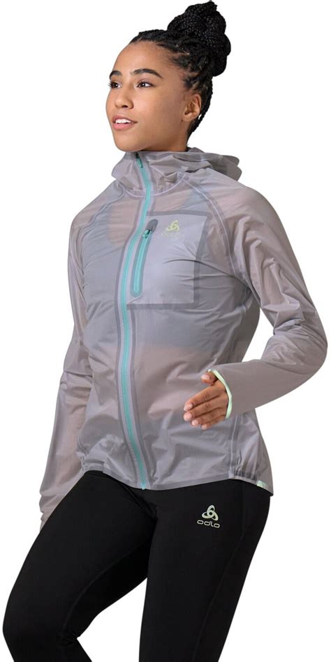 Odlo Zeroweight Dual Dry Jacket Waterproof Women Silver Grey