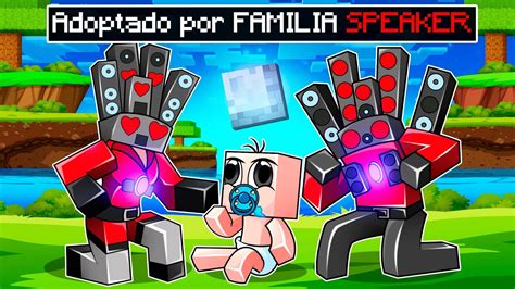 ADOPTADO por LA FAMILIA SPEAKERMAN en Minecraft BEBÉ NOOB y La