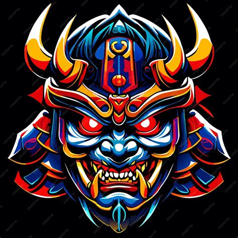 Premium Vector Warriors Pride Samurai Mask Vector Illustration