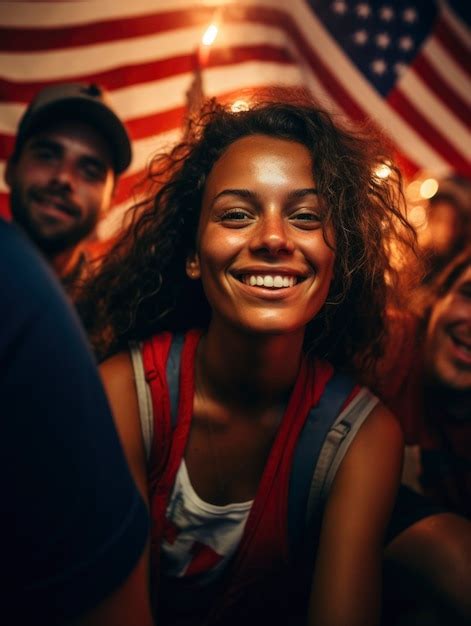 Retrato Cinematogr Fico De Pessoas Celebrando O Dia Da Independ Ncia