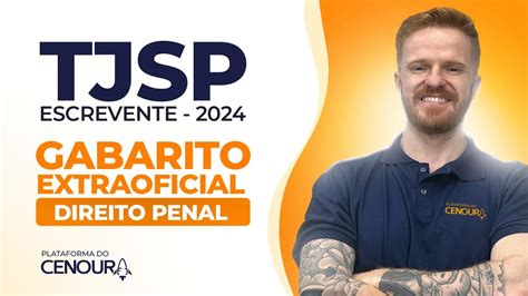 TJSP Escrevente Gabarito Extraoficial Direito Penal Professor