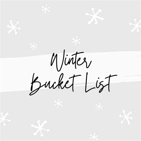 Winter Bucket List Today Sarah Says