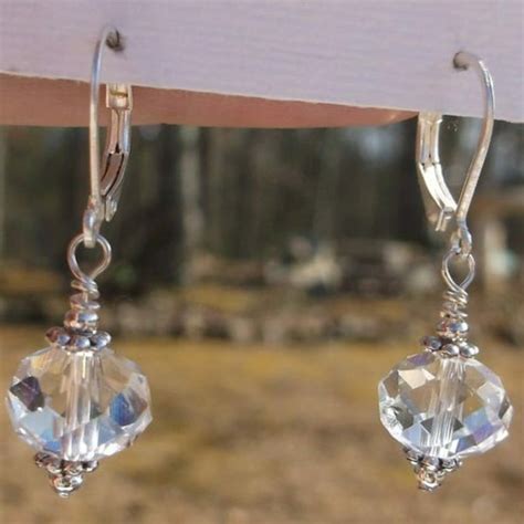 Earrings Crystal Etsy