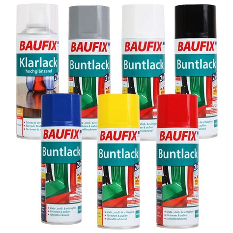 Baufix Lack Spray Schwarz Ml Spr H Dose Spray Dose Spr H Lack Farb