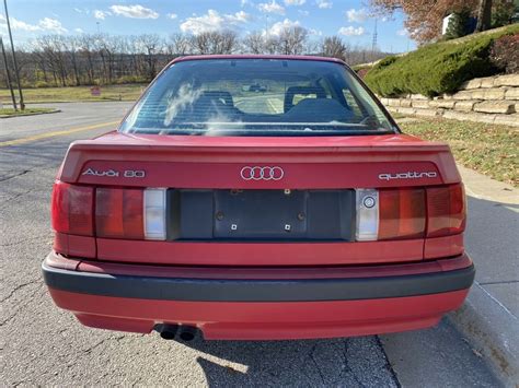 1991 Audi 80 Quattro Sedan Red AWD Manual QUATTRO For Sale