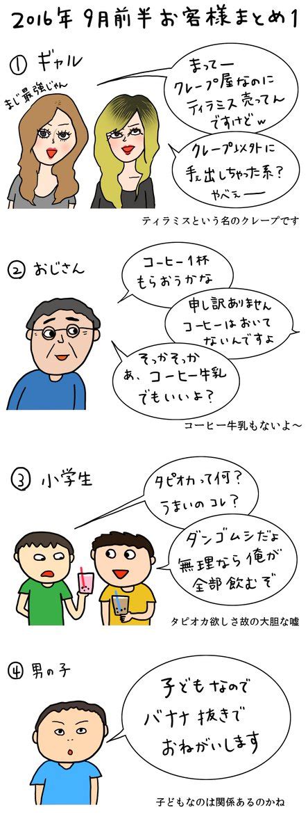 クレー「クレープ屋で働く私のどうでもいい話9月前半まとめ2016 9月は地味に繁忙期 」ただまひろの漫画