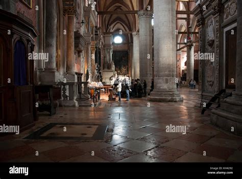 interior of Santa Maria Gloriosa dei Frari church in Venice Stock Photo - Alamy