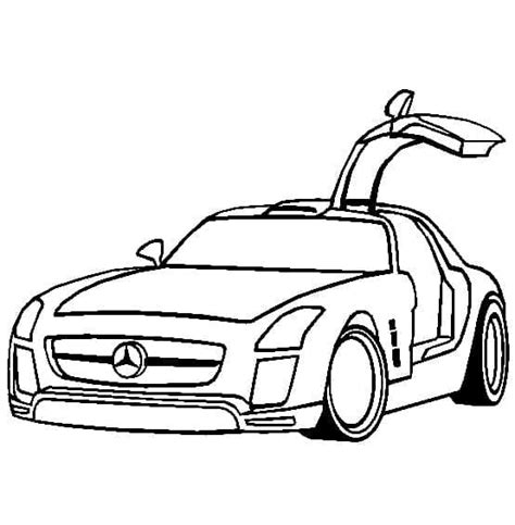 Coloriage Mercedes Sls Amg T L Charger Et Imprimer Gratuit Sur