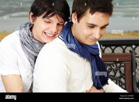 Cute Gay Couple Cuddling Romantic Hi Res Stock Photography And Images Alamy