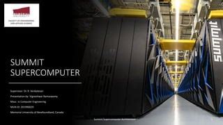 Hardware architecture of Summit Supercomputer | PPT | Free Download