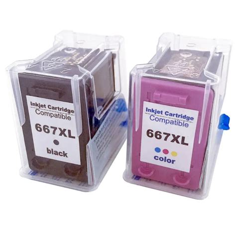 Kit Cartucho HP 667XL 667 Preto Colorido Para HP 2374 2375 2376