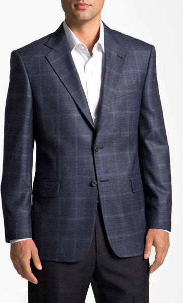 Joseph Abboud Plaid Blazer In Blue For Men Navy Plaid Lyst