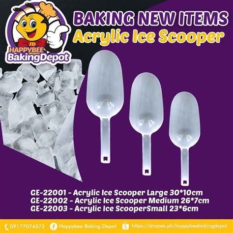 Acrylic Ice Scooper Large Medium And Small Shopee Philippines