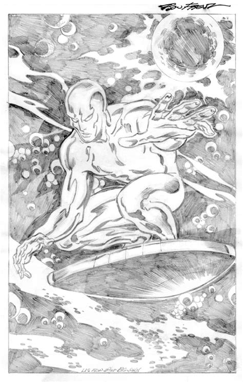 Silver Surfer Splash Page By Ron Frenz Joe Rubinstein After John