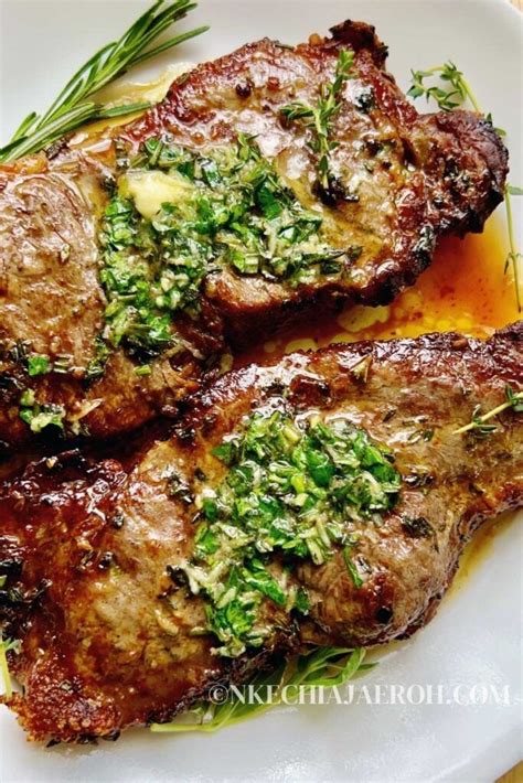 Air Fryer Ny Strip Steak With Garlic Herb Butter Artofit