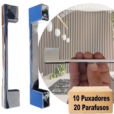 Kit C 10 Peças Puxador Sense Para Armario Itatiaia De 128mm Cromado