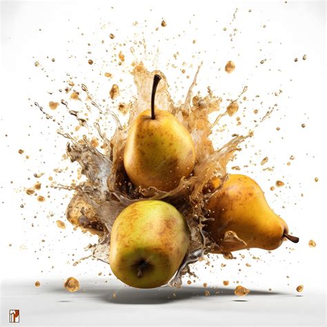 Premium Photo | Pear fruits vegetable explosion exploding splashing