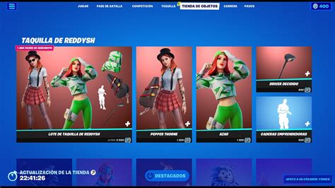 Lote Taquilla De Reddysh Nueva Tienda Fortnite Hoy De Noviembre