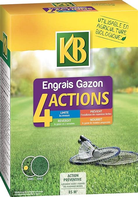 Kb K S Engrais Gazon Actions Naturel Kg Application Pour