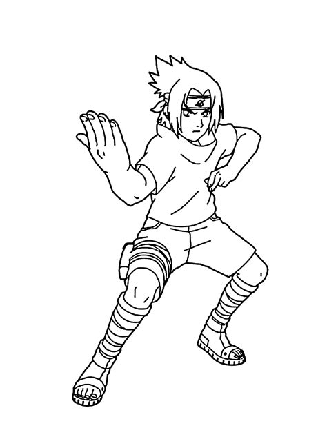 Sasuke Coloring Pages Uchiha Rinnegan Printable Naruto Print Library Clipart Color Colouring