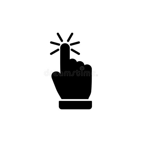 Hand Click Icon Clicking Finger Icon Pointer Icon Stock Vector