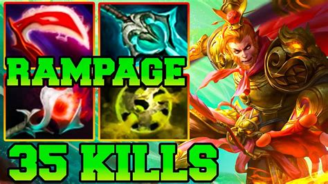 Rampage 35 Kills Monkey King Monkey King Dota 2 Mid Lane Gameplay