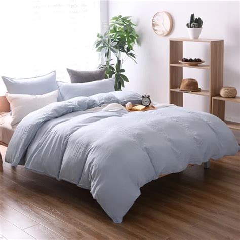 Solid Color Duvet Cover Sets Twin Queen King Size Bedclothes 2 3pcs 100