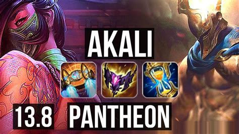 AKALI Vs PANTH MID 400 Games 12 5 13 KR Diamond 13 8 YouTube