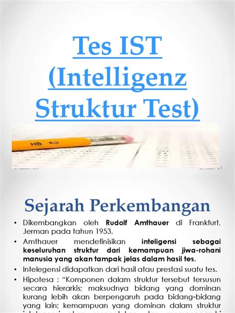 Tes Ist Intelligenz Struktur Test Dikonversi Pdf