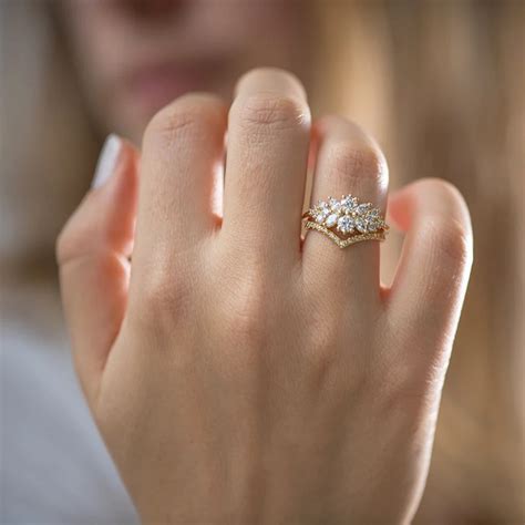 Flora Cluster Engagement Ring With Round Diamonds Tomfoolery London