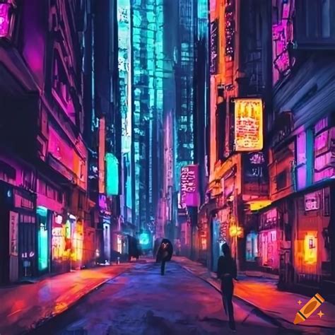 Cyberpunk Cityscape At Night On Craiyon