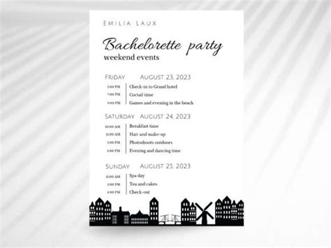 5 Hen Party Itinerary Designs And Graphics