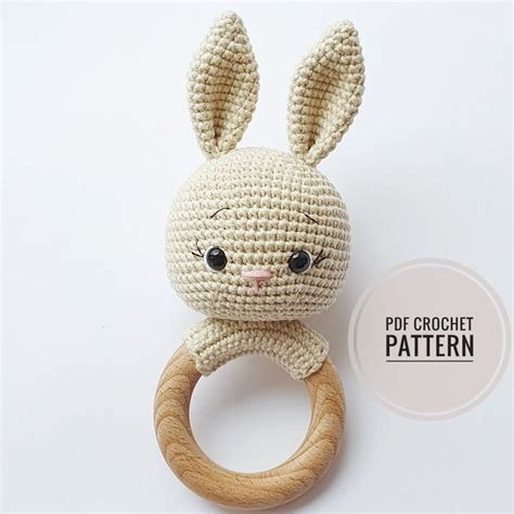 Pattern Only Bunny Rattle Rabbit Rattle Bunny Amigurumi Toy Instant