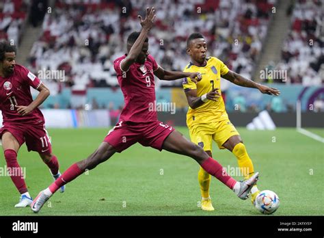 Al Khor Qatar Th Nov Mohammed Muntari C Of Qatar Vies With