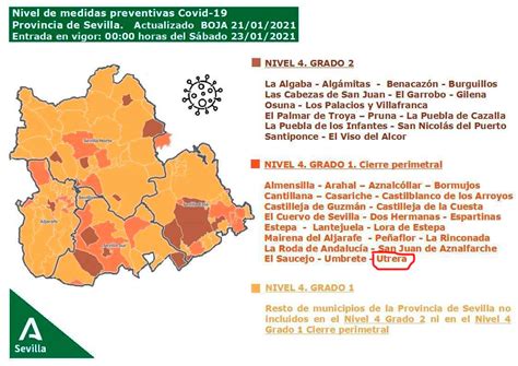 El cierre perimetral de Utrera será por 14 días y entra en vigor a