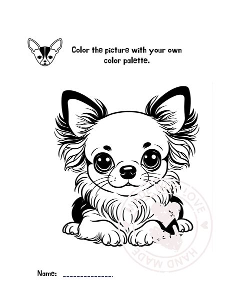 Chihuahua Coloring Pages for Kids Instant Download - Etsy