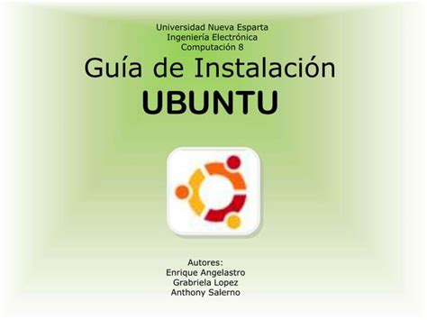 Guía de instalación Ubuntu PPT