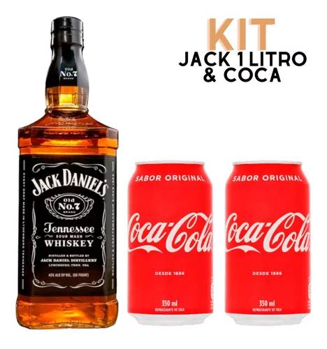 Whisky Jack Daniel S Old N7 Black 1litro 2 Coca Cola Kit