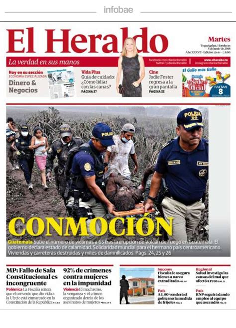 El Heraldo Honduras 5 De Junio De 2018 Infobae