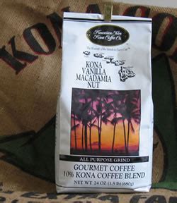 Dark Roast Coffee Hawaiian Isles Kona Coffee Company Vanilla Macadamia Nut