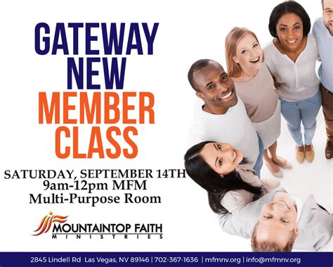 Gateway New Member Class Mountaintop Faith Ministries Las Vegas NV