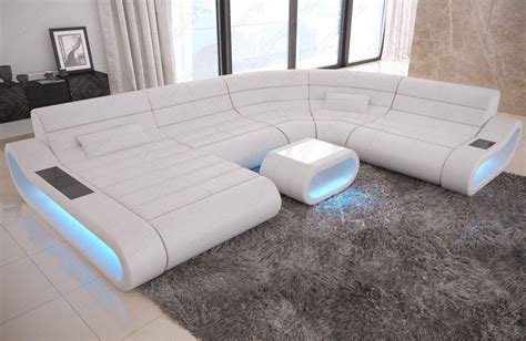 Luxury Sectional Sofa Concept XL Design Couch Big LED lights Ottoman | eBay