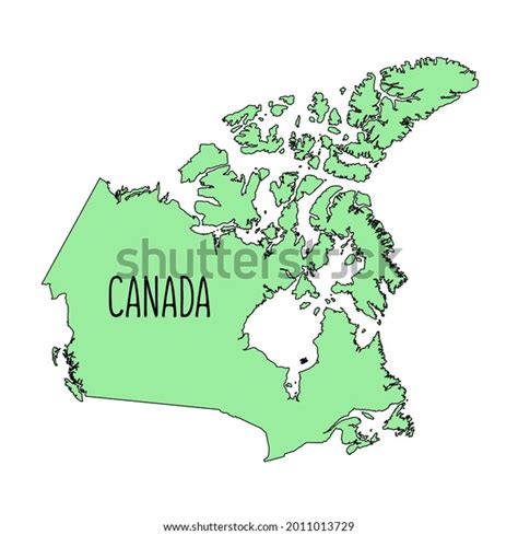 Canada Outline Map Vector Editable Stock Vector Royalty Free 2011013729 Shutterstock