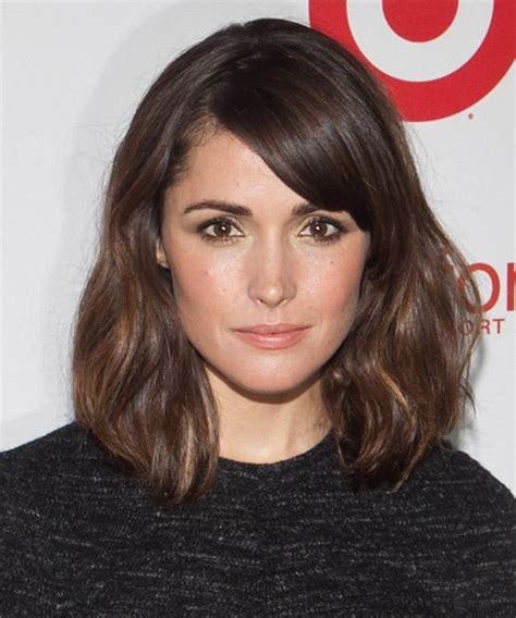 Rose Byrne Medium Straight Dark Chocolate Brunette Bob Haircut With