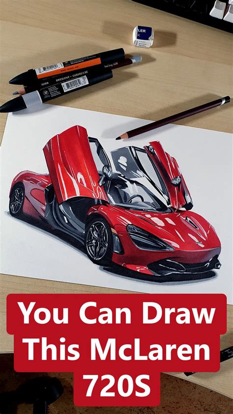 McLaren 720S Drawing Tutorial Realistic Drawings Drawing Tutorial