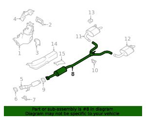 2019 2020 Nissan Altima Intermediate Pipe 20300 6CA0A TascaParts